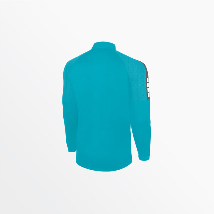Capelli YOUTH MADISON 1/4 ZIP TECHNICAL TRAINING TOP Turquoise Medium Grey