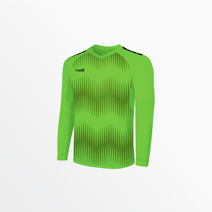 capelli YOUTH MADISON STATIC ⅠⅠ LONG SLEEVE GOALKEEPER JERSEY WITH PADDING Neon Green